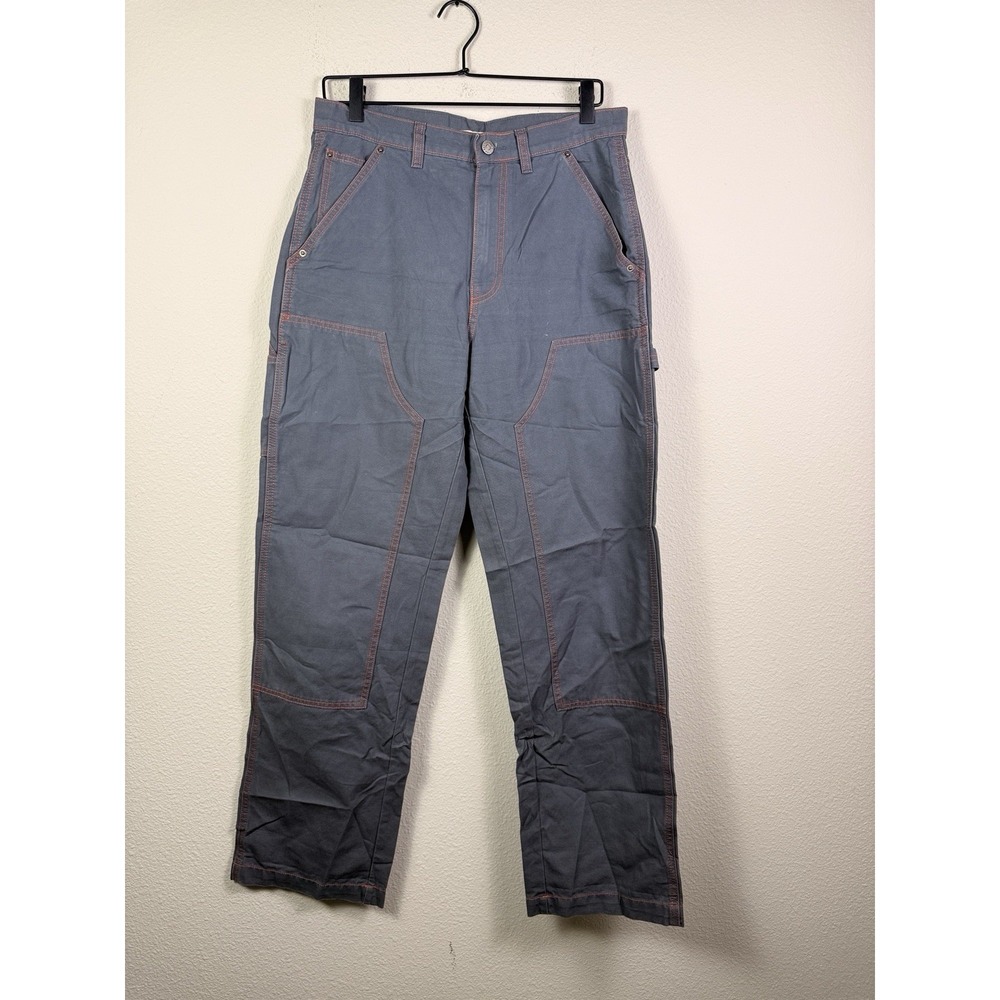 BDG Carpenter Pants‎ Women 29 Gray Red Contrast Stitch Double Knee Utility